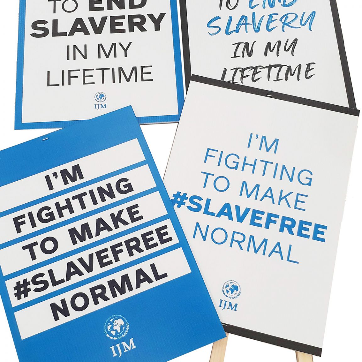 Charity Placard Printing for International Justice Mission