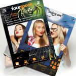 Instagram and Facebook style Halloween Selfie Frame board