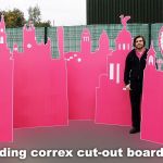 Large Freestanding cut to shape boards printed