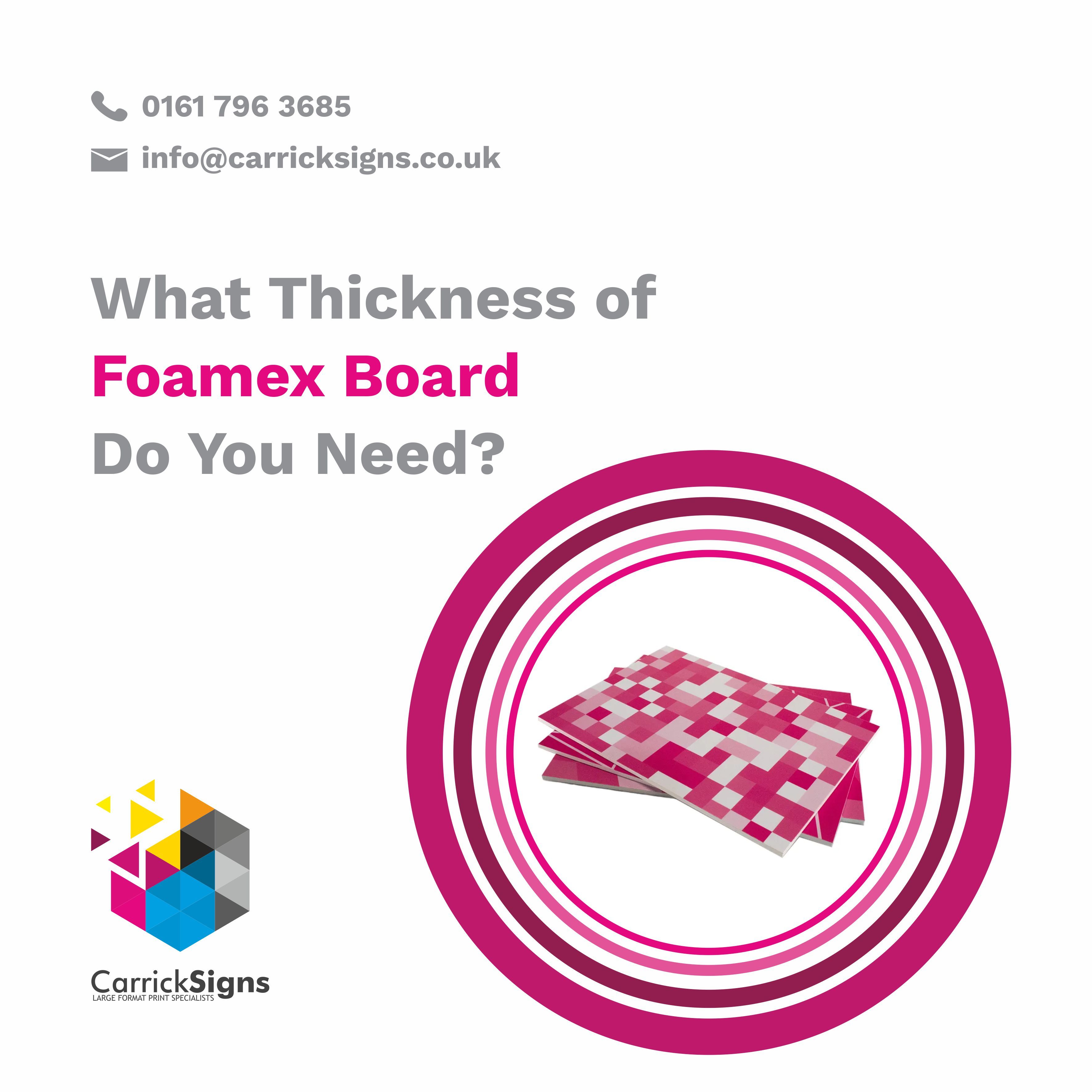 What Thickness of Foamex Board Do You Need?